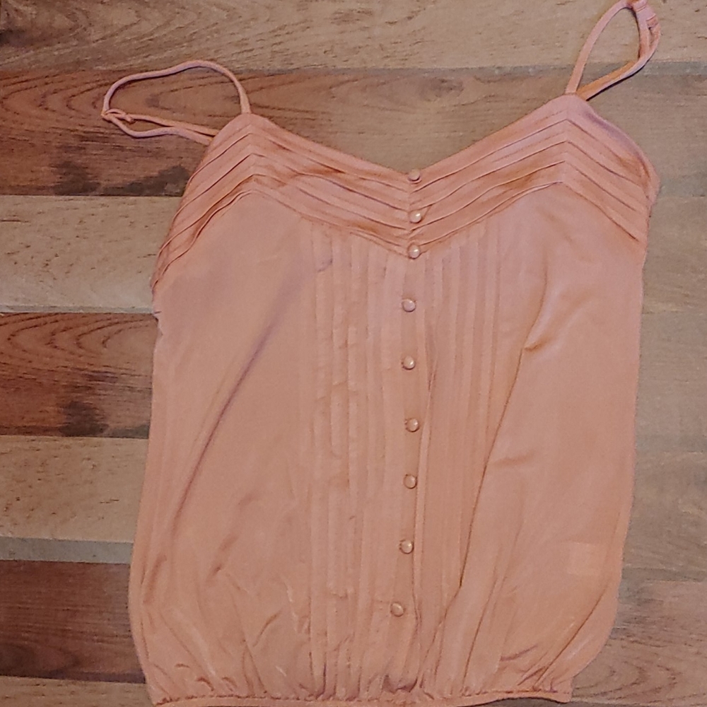 Coral pink blouse tank top